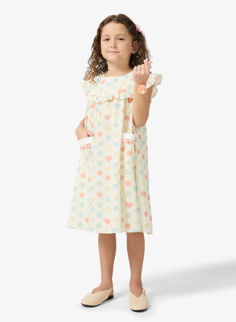 Pinata Ruffle Collar Printed Summer Dress - Image 1